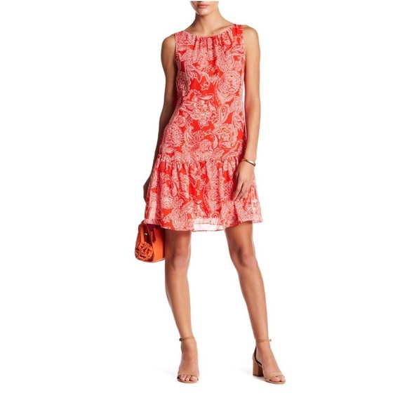 Eliza J Dresses & Skirts - [Eliza J] Paisley Flounced Sleeveless Dress